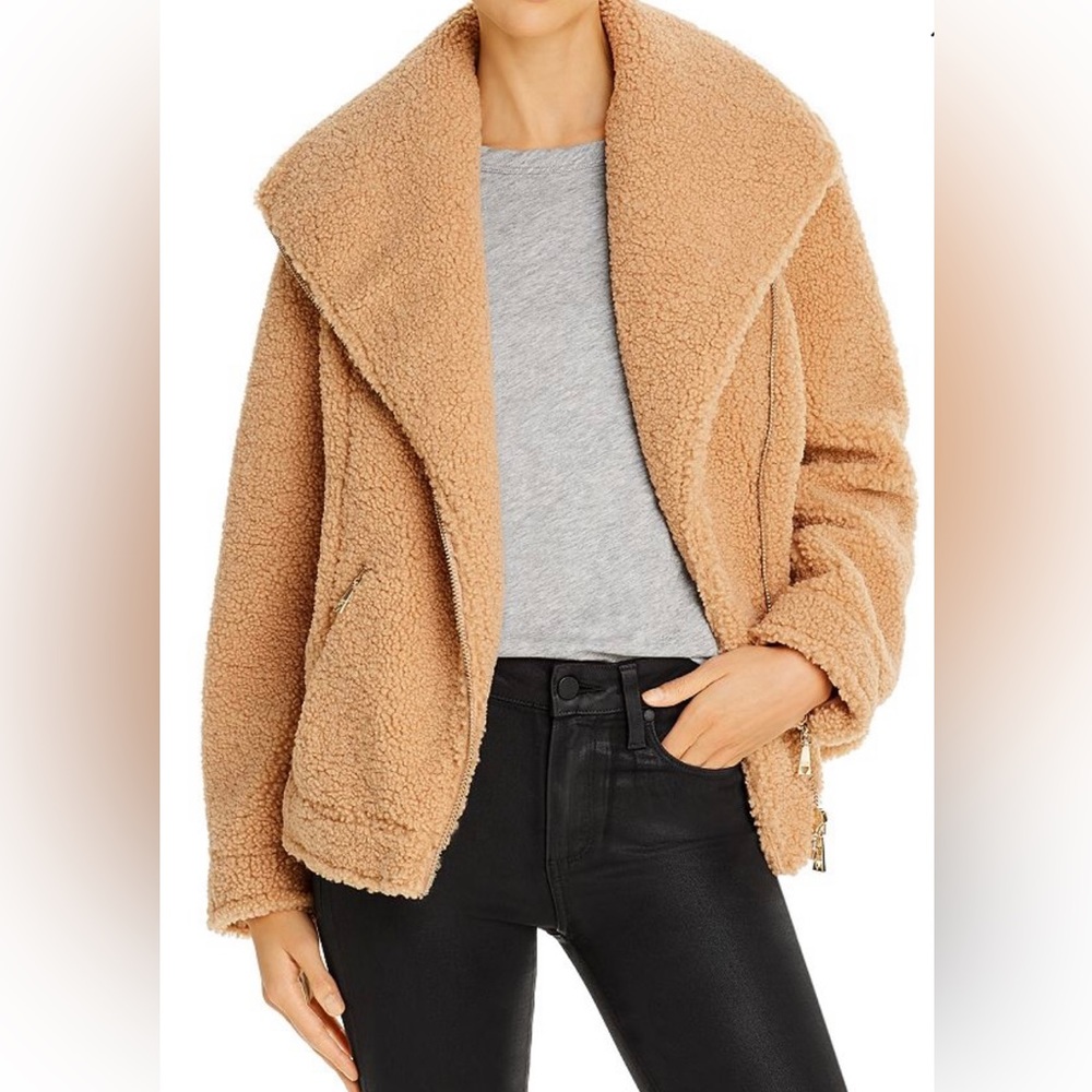 Cozy Teddy Zip-Front Jacket - Camel
